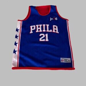 Jr 76ers Camp Reversible Jersey Philadelphia 76ers Joel Embed Size YL Basketball